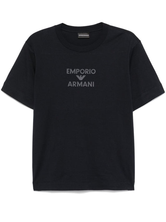 Emporio Armani Jersey T-shirt with rubberised logo