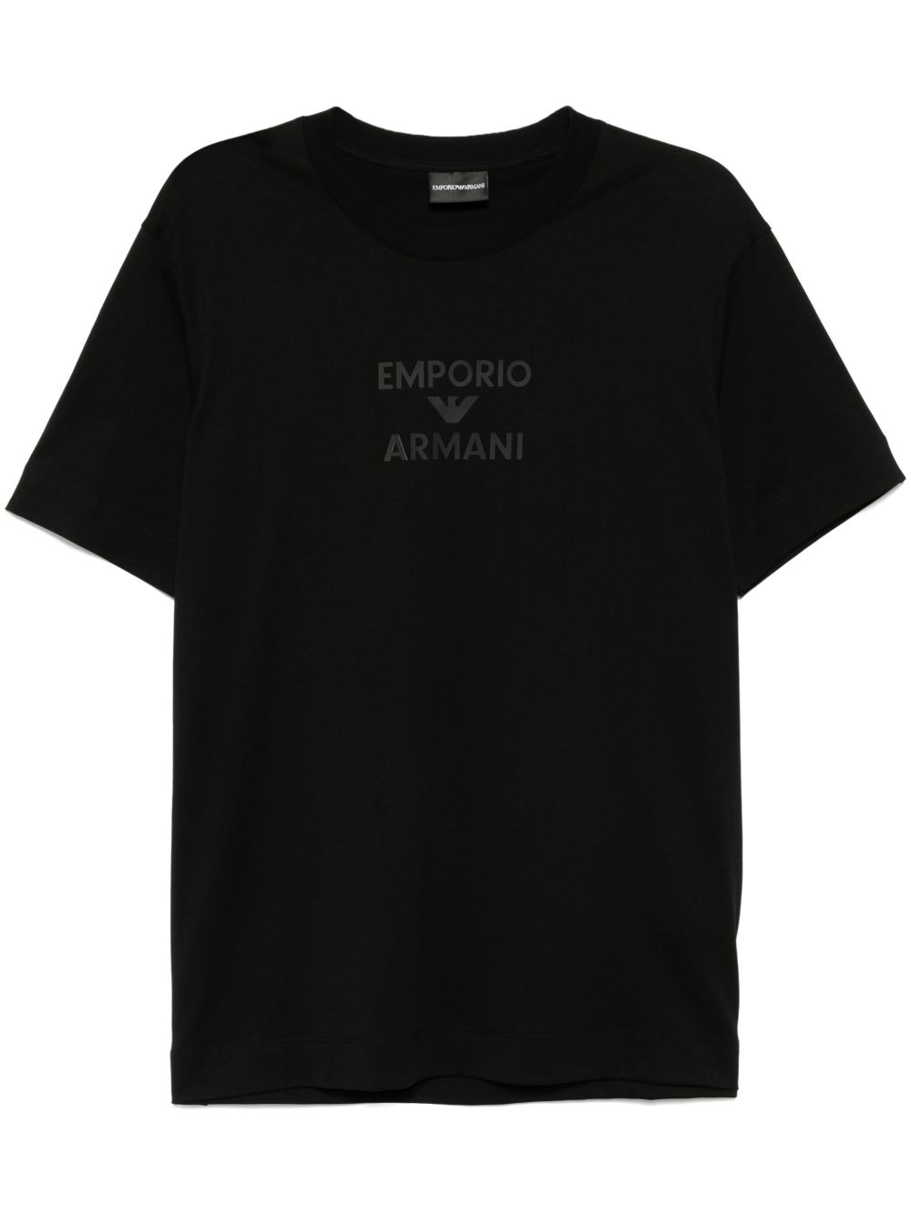 Emporio Armani Jersey T-shirt with rubberised logo Topwear Emporio Armani