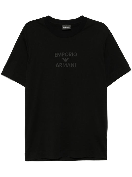 Emporio Armani Jersey T-shirt with rubberised logo