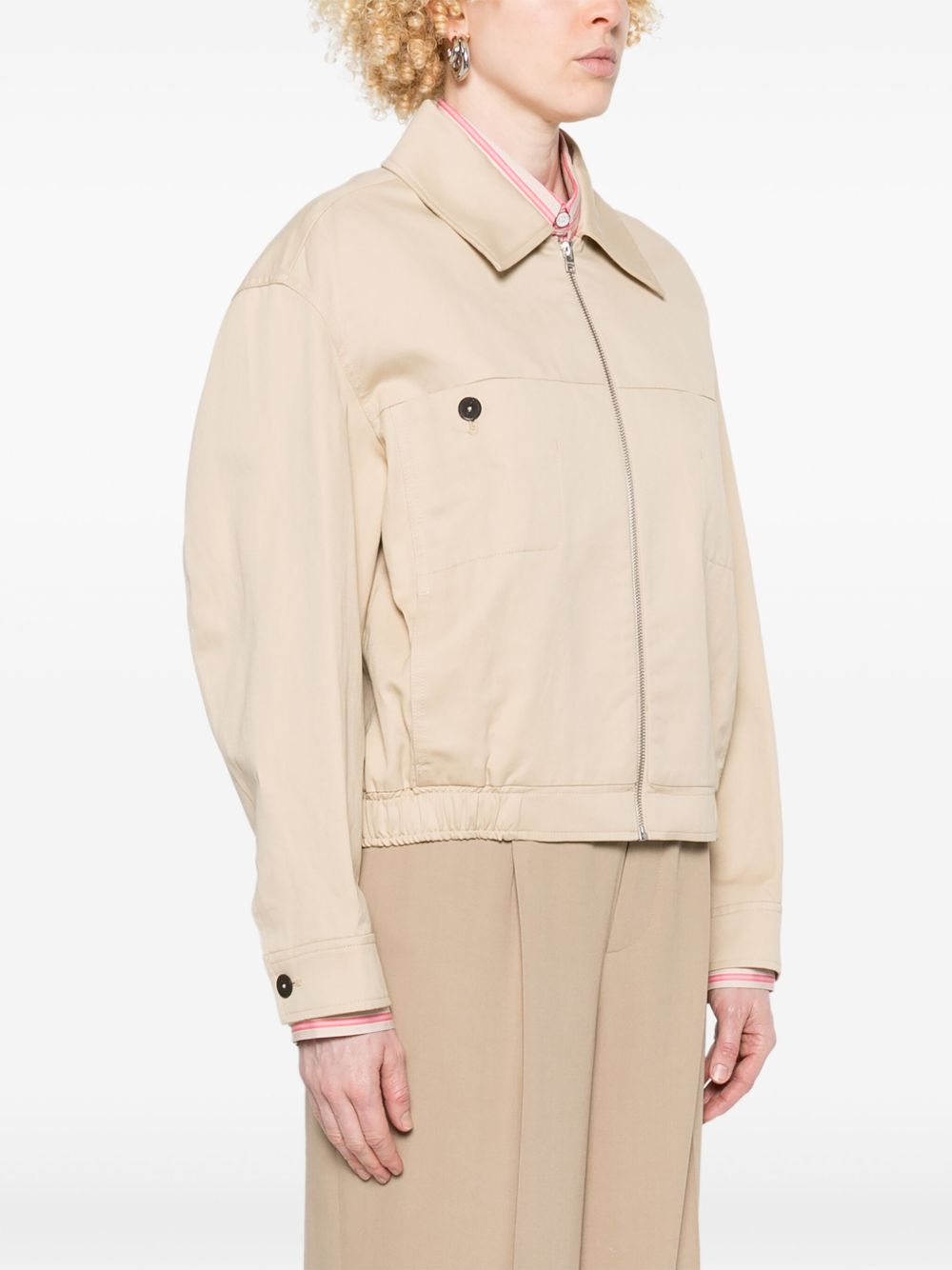 Closed Cotton-linen work jacket