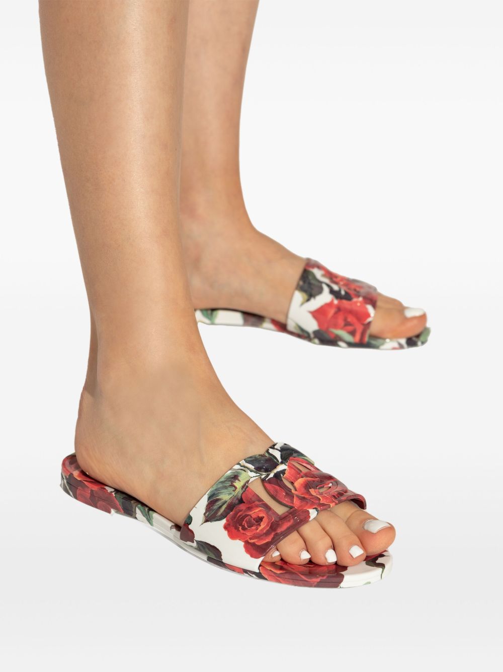 Dolce & Gabbana floral-print slides