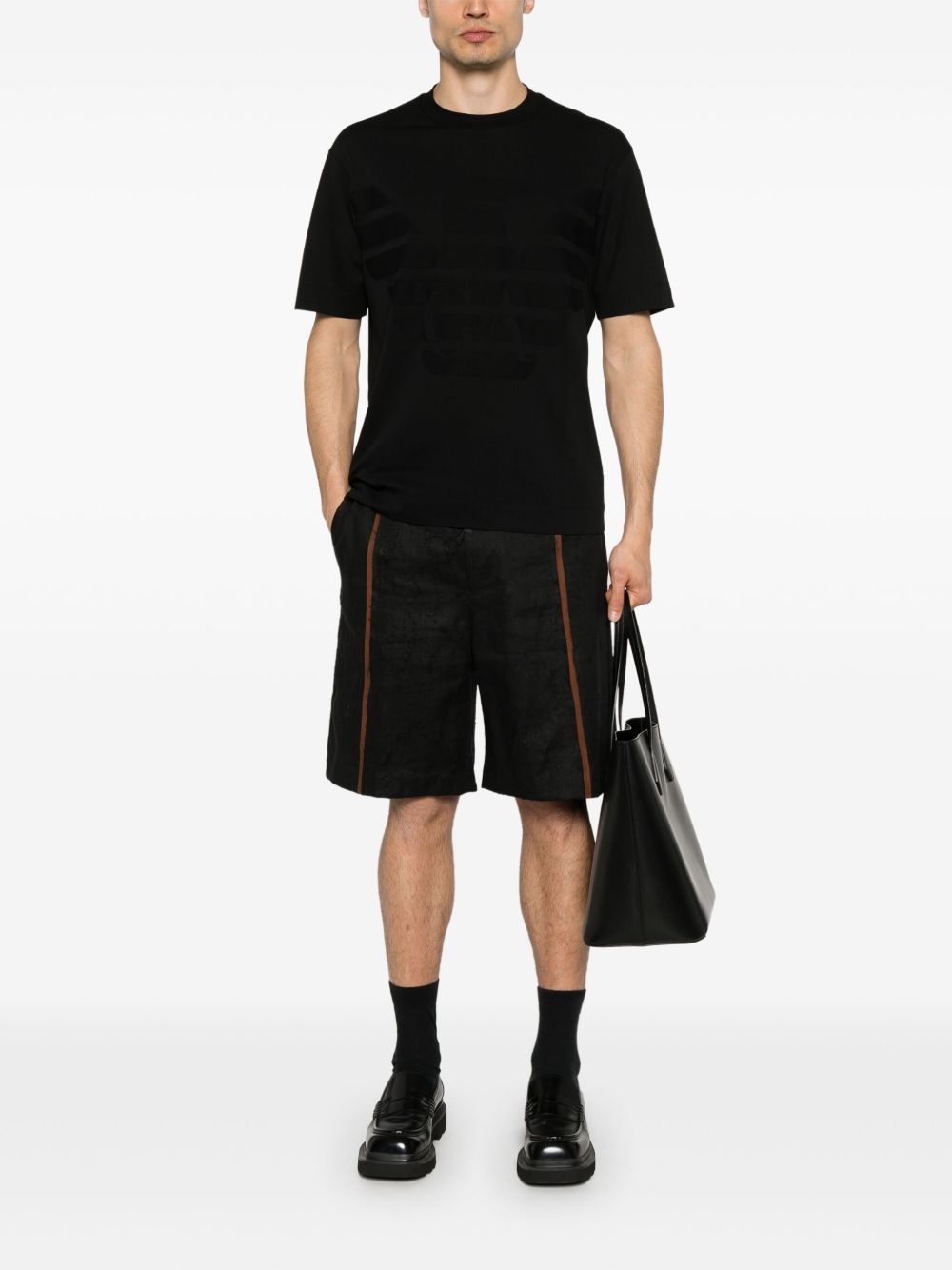 Emporio Armani T-shirts and Polos Black Topwear Emporio Armani