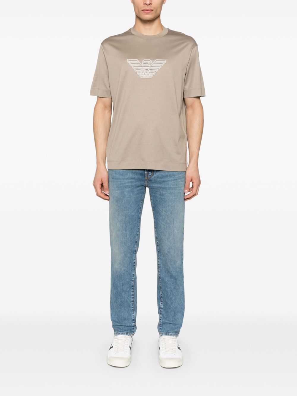 Emporio Armani T-shirts and Polos Dove Grey Topwear Emporio Armani