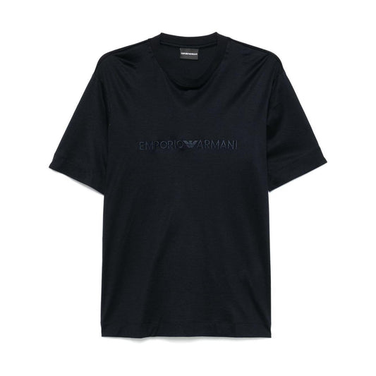 Emporio Armani logo-patch T-shirt Topwear Emporio Armani Black