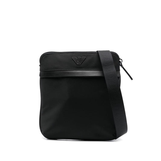 Emporio Armani ASV recycled-nylon flat shoulder bag Shoulder Emporio Armani Black