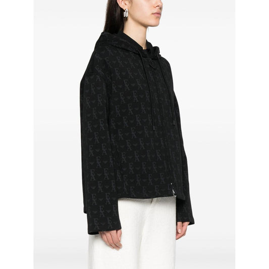 Emporio Armani Sweaters Black Topwear Emporio Armani White Smoke