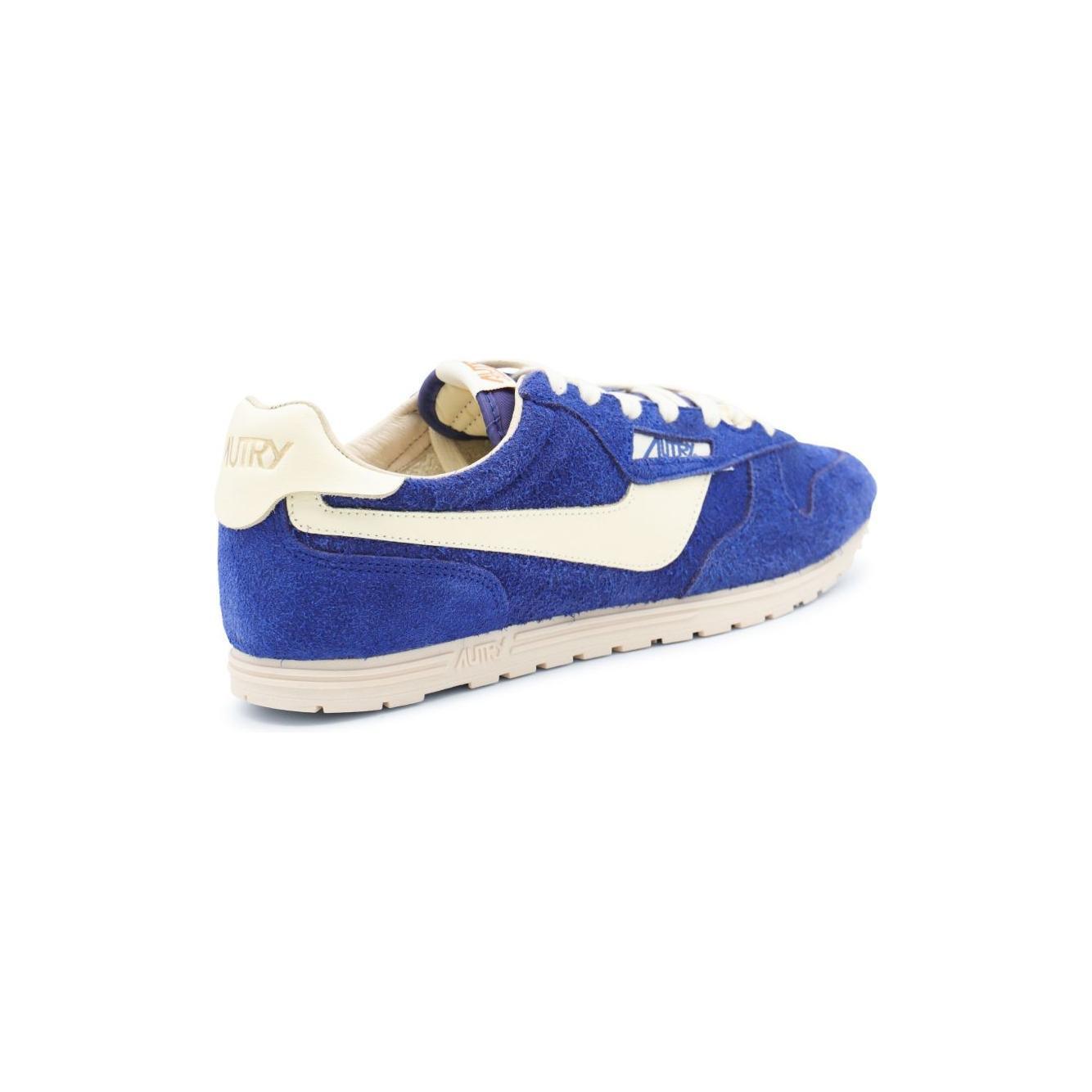 Autry Windspin in suede & Leather Sneakers Autry Dark Slate Blue