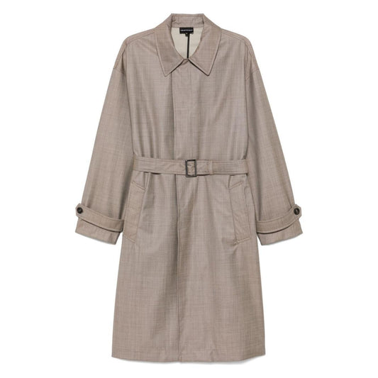 Emporio Armani virgin-wool trench coat