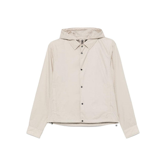 Emporio Armani Blouson with internal nylon bib jacquard all-over lettering