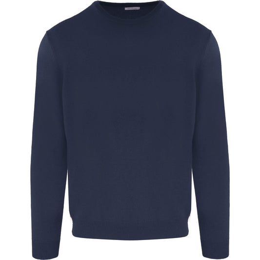 Malo Elegant Cashmere Roundneck Sweater in Chic Blue