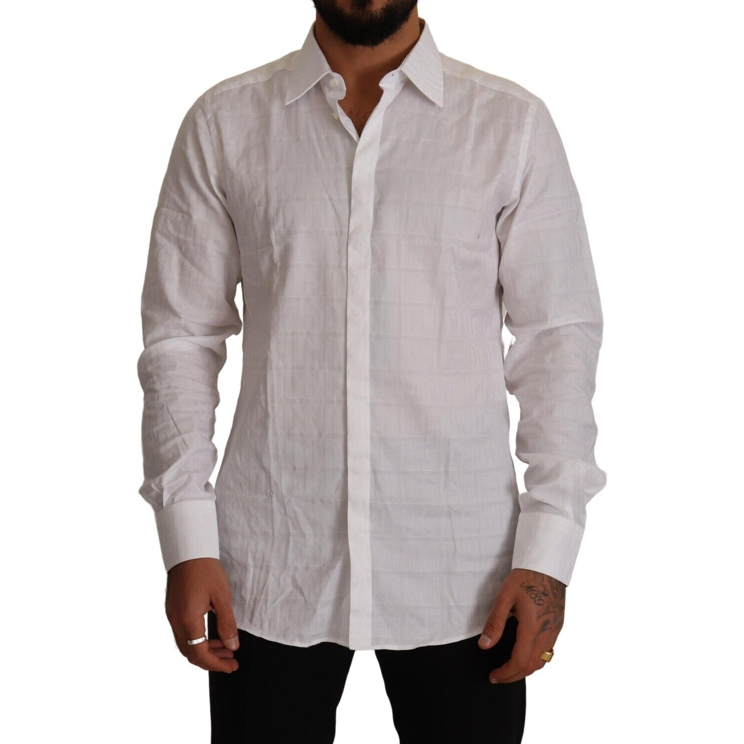 Dolce & Gabbana Elegant White Cotton Dress Shirt - Slim Fit