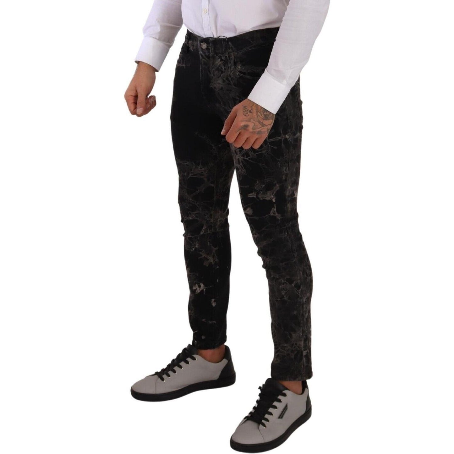 Dolce & Gabbana Slim Fit Patterned Skinny Jeans Dolce & Gabbana