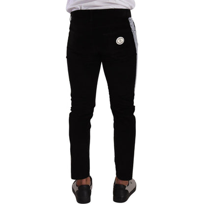 Dolce & Gabbana Black Cotton Stretch Skinny Corduroy Jeans