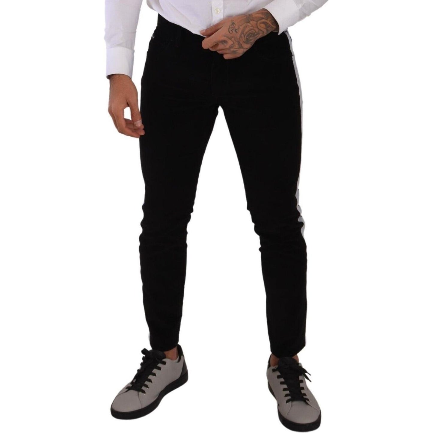 Dolce & Gabbana Elegant Slim-Fit Cotton Black Jeans Dolce & Gabbana