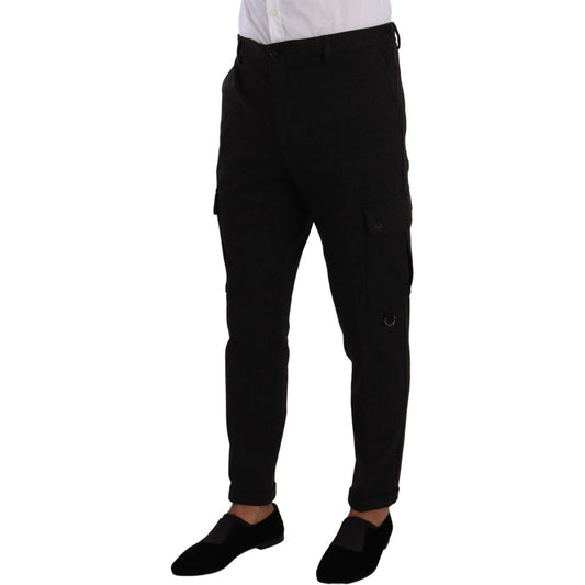 Dolce & Gabbana Sleek Skinny Cargo Pants in Timeless Black Dolce & Gabbana