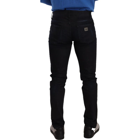 Dolce & Gabbana Elegant Slim Fit Skinny Jeans in Dark Blue Dolce & Gabbana