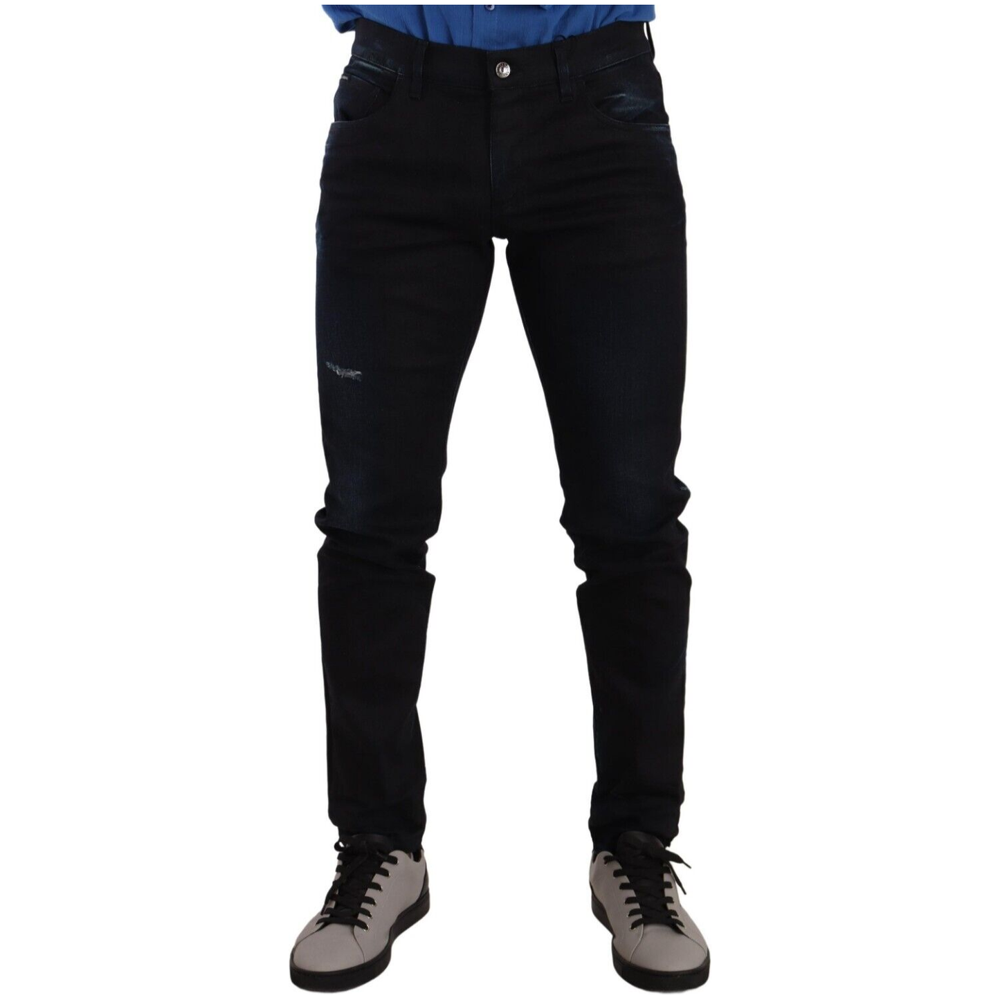 Dolce & Gabbana Elegant Slim Fit Skinny Jeans in Dark Blue Dolce & Gabbana