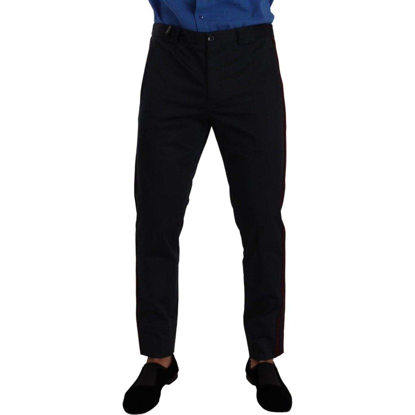 Dolce & Gabbana Chic Slim Fit Chinos Pants in Blue Dolce & Gabbana