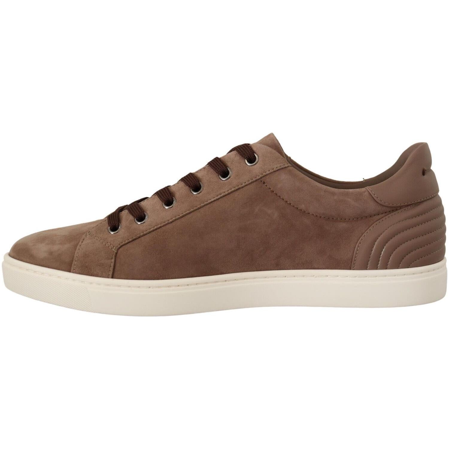 Dolce & Gabbana Elegant Brown Leather Sneakers for Men