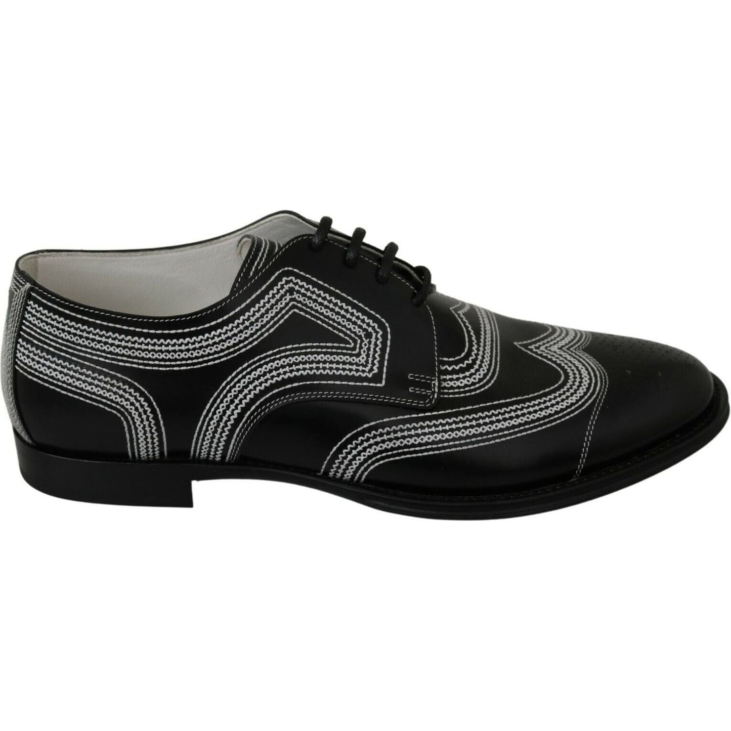 Dolce & Gabbana Elegant Black and White Derby Shoes Dolce & Gabbana