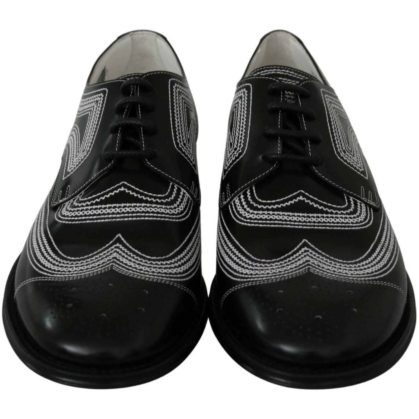 Dolce & Gabbana Elegant Black and White Derby Shoes Dolce & Gabbana