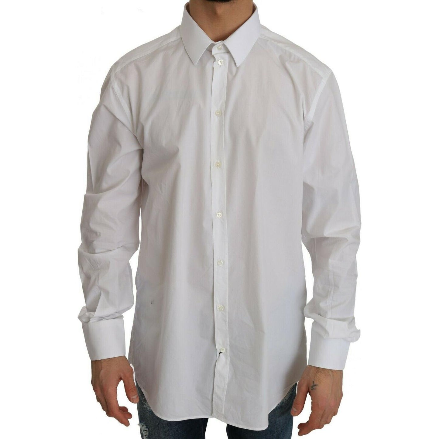 Dolce & Gabbana Exclusive White Slim Fit Formal Shirt Dolce & Gabbana