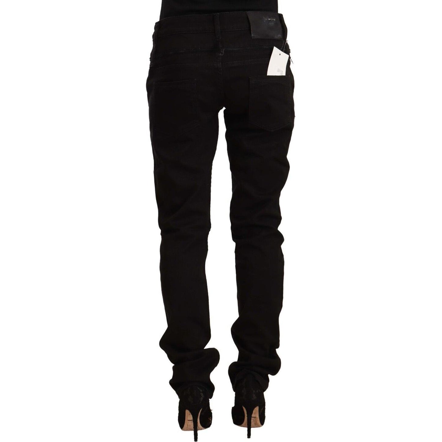 Acht Chic Black Low Waist Skinny Jeans Acht Black