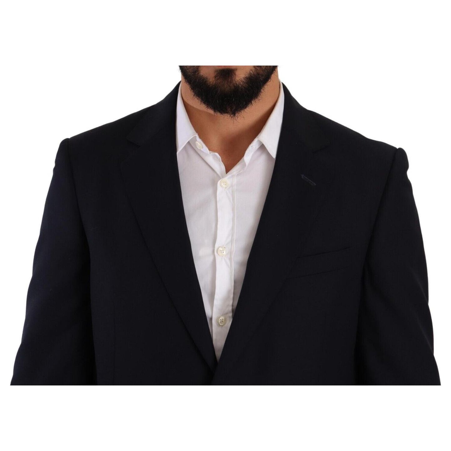 Domenico Tagliente Blue Polyester Single Breasted Formal Suit