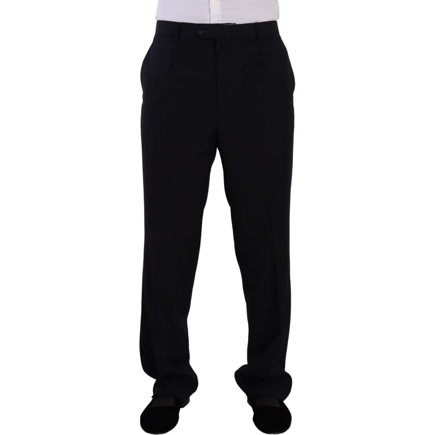 Domenico Tagliente Blue Polyester Single Breasted Formal Suit