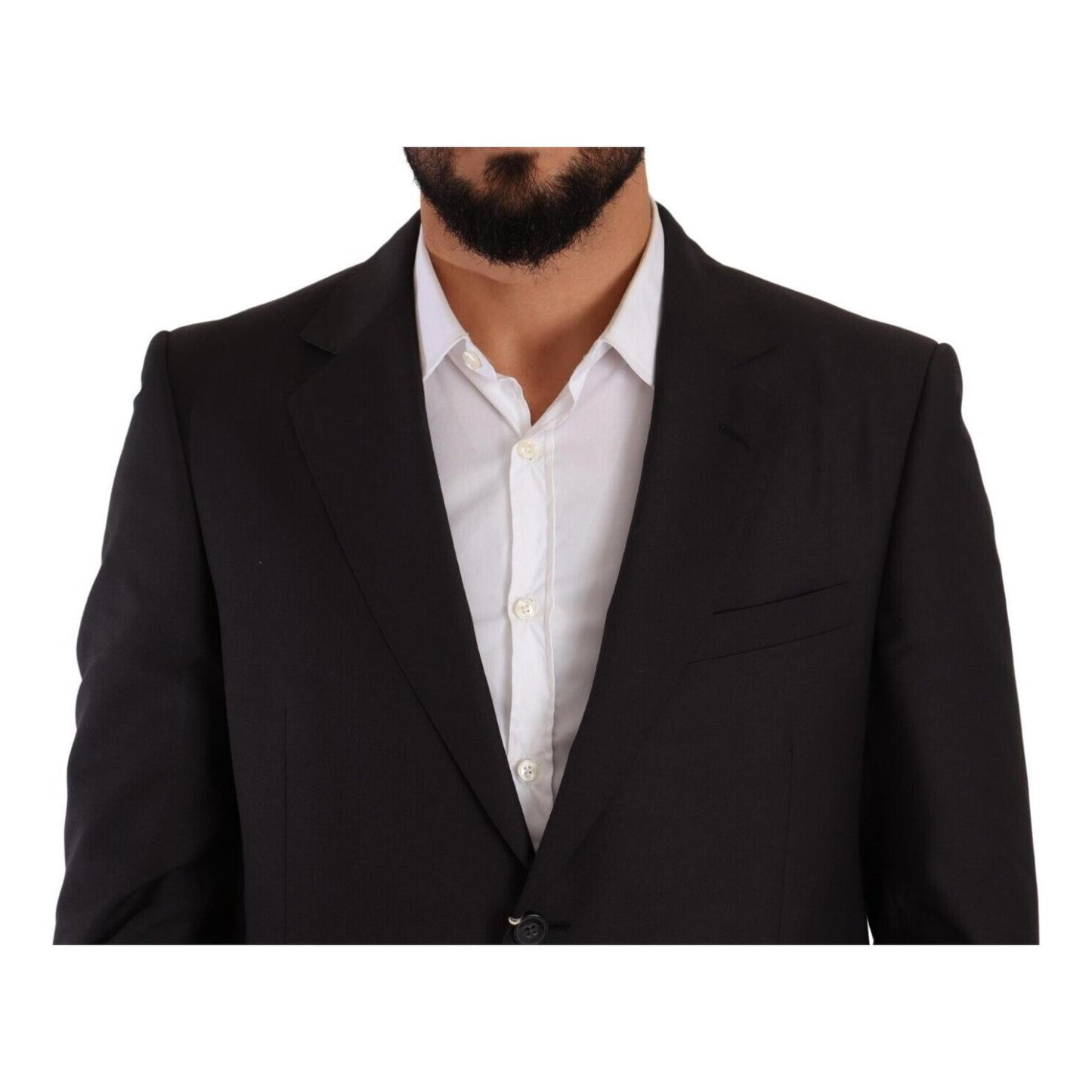 Domenico Tagliente Elegant Dark Grey Two-Piece Suit Domenico Tagliente