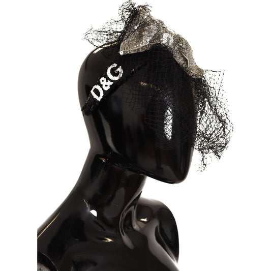 Dolce & Gabbana Glamorous Black Sequined Designer Diadem Dolce & Gabbana