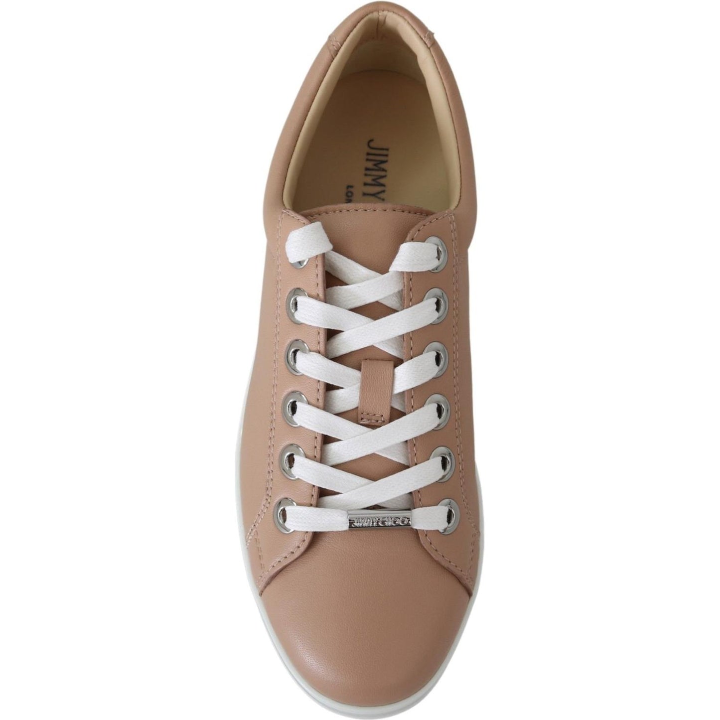 Jimmy Choo Powder Pink Nappa Leather Sneakers Jimmy Choo