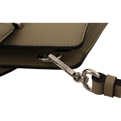 Karl Lagerfeld Sage Green Leather Tote Bag