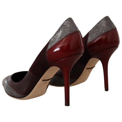 Dolce & Gabbana Multicolor Exotic Leather Heels Pumps Shoes
