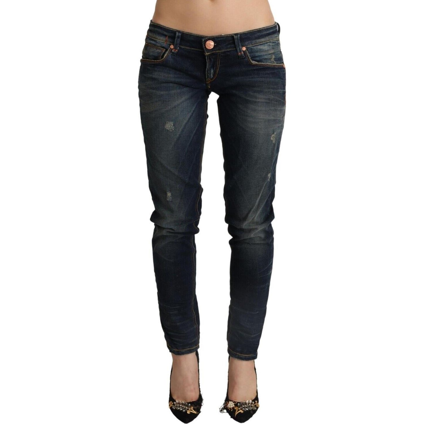 Acht Chic Dark Blue Slim Fit Denim for Style Aficionados Acht