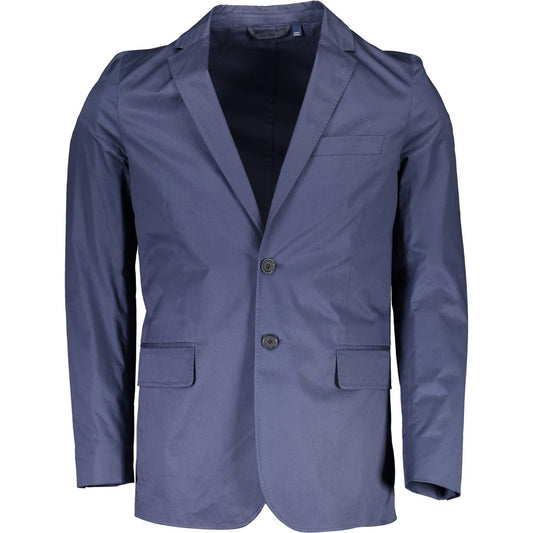 Gant Blue Cotton Men Jacket Gant