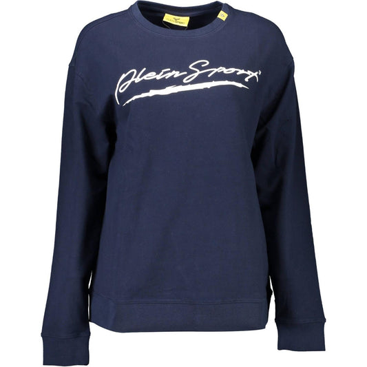 Plein Sport Blue Cotton Women Sweater Plein Sport