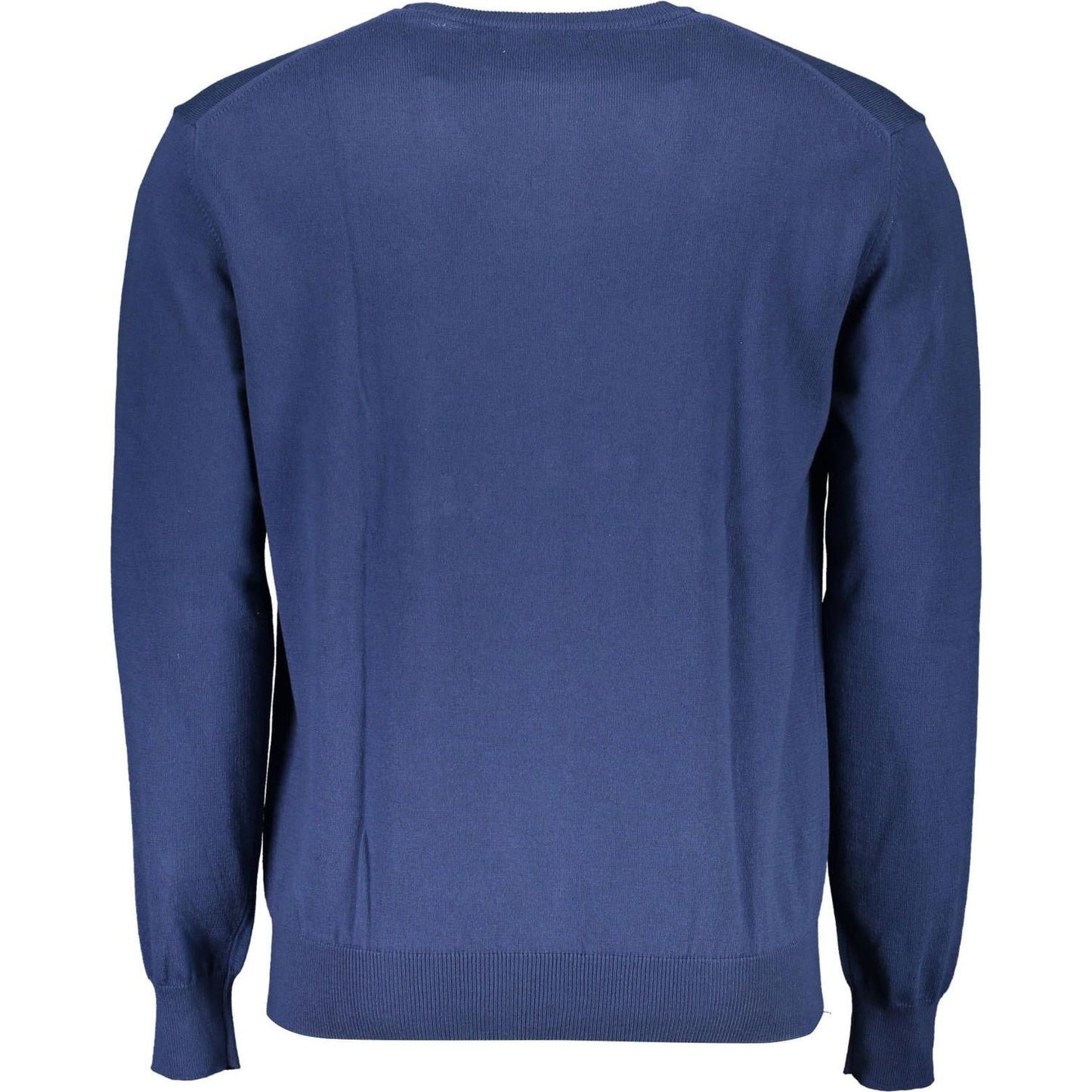 La Martina Blue Cotton Men Sweater La Martina