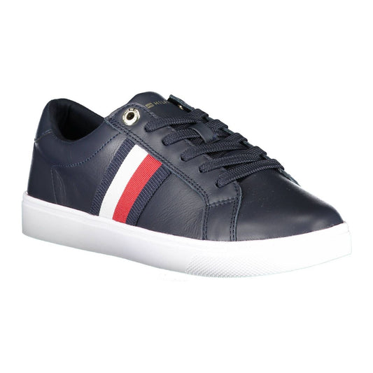 Tommy Hilfiger Blue Leather Women Sneaker Tommy Hilfiger