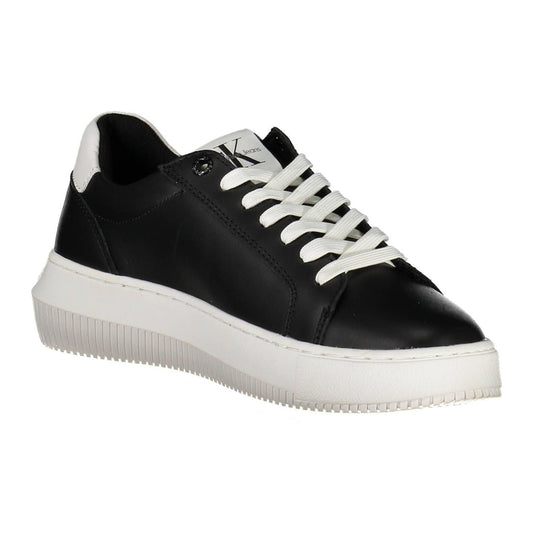 Calvin Klein Black Leather Women Sneaker Calvin Klein