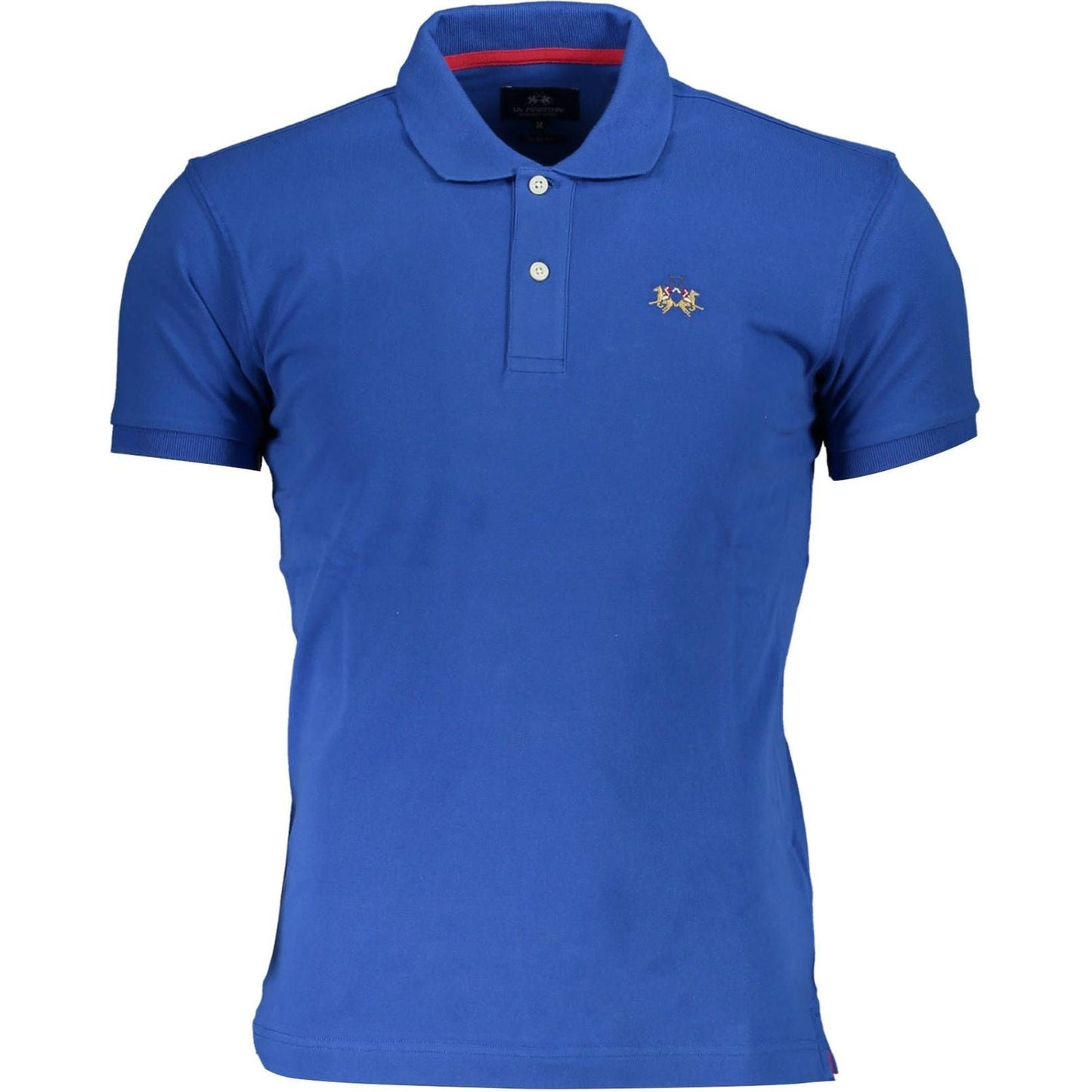 La Martina Blue Cotton Polo Shirt
