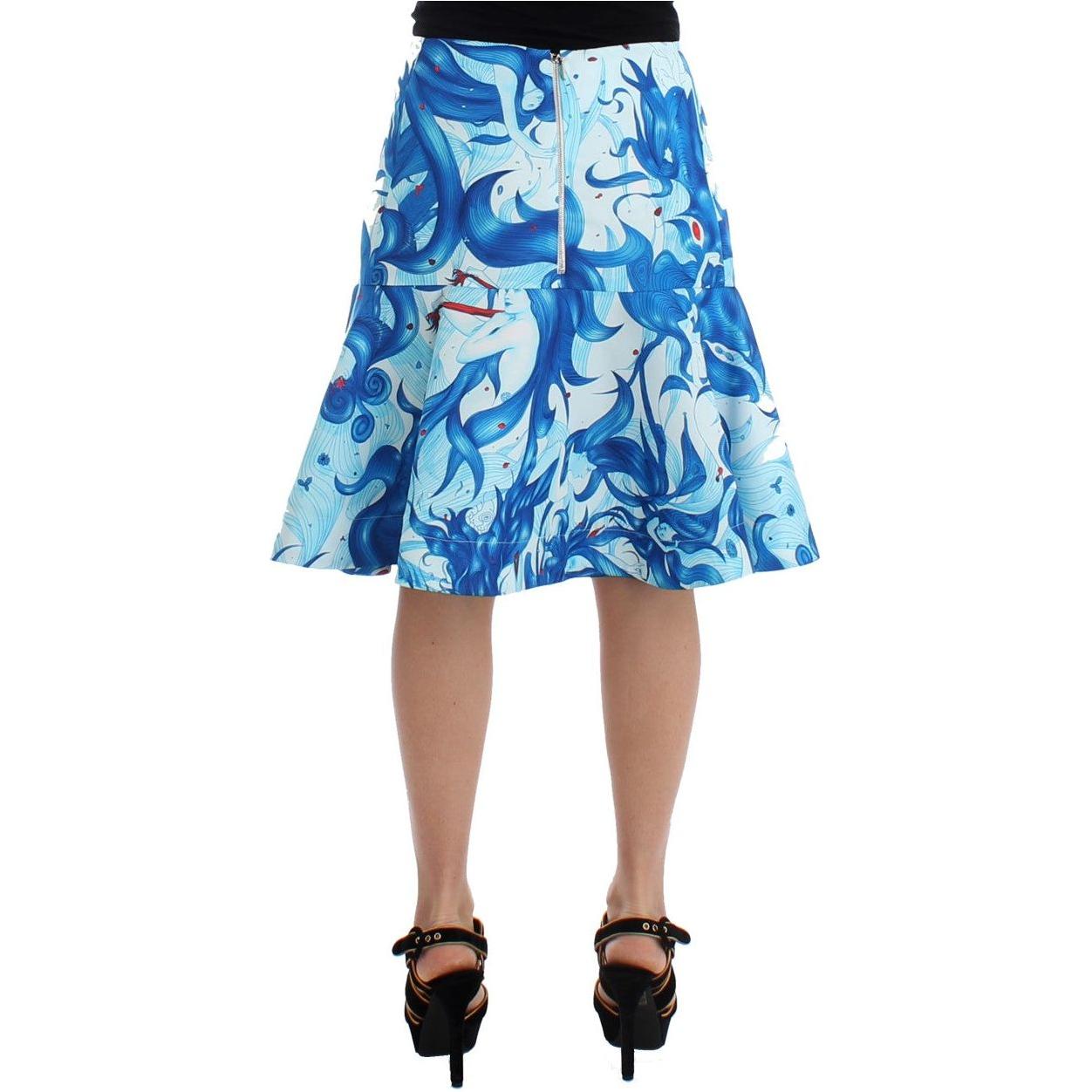 Koonhor Elegant Fresco-Print Knee-Length Skirt Koonhor