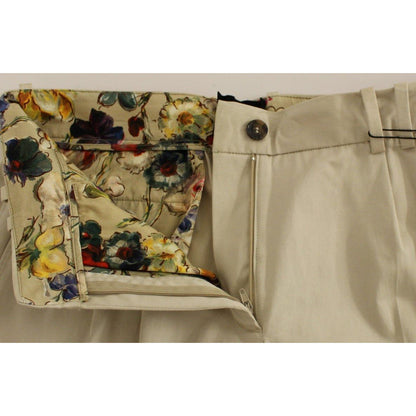 Dolce & Gabbana Beige Cotton Chinos Pants