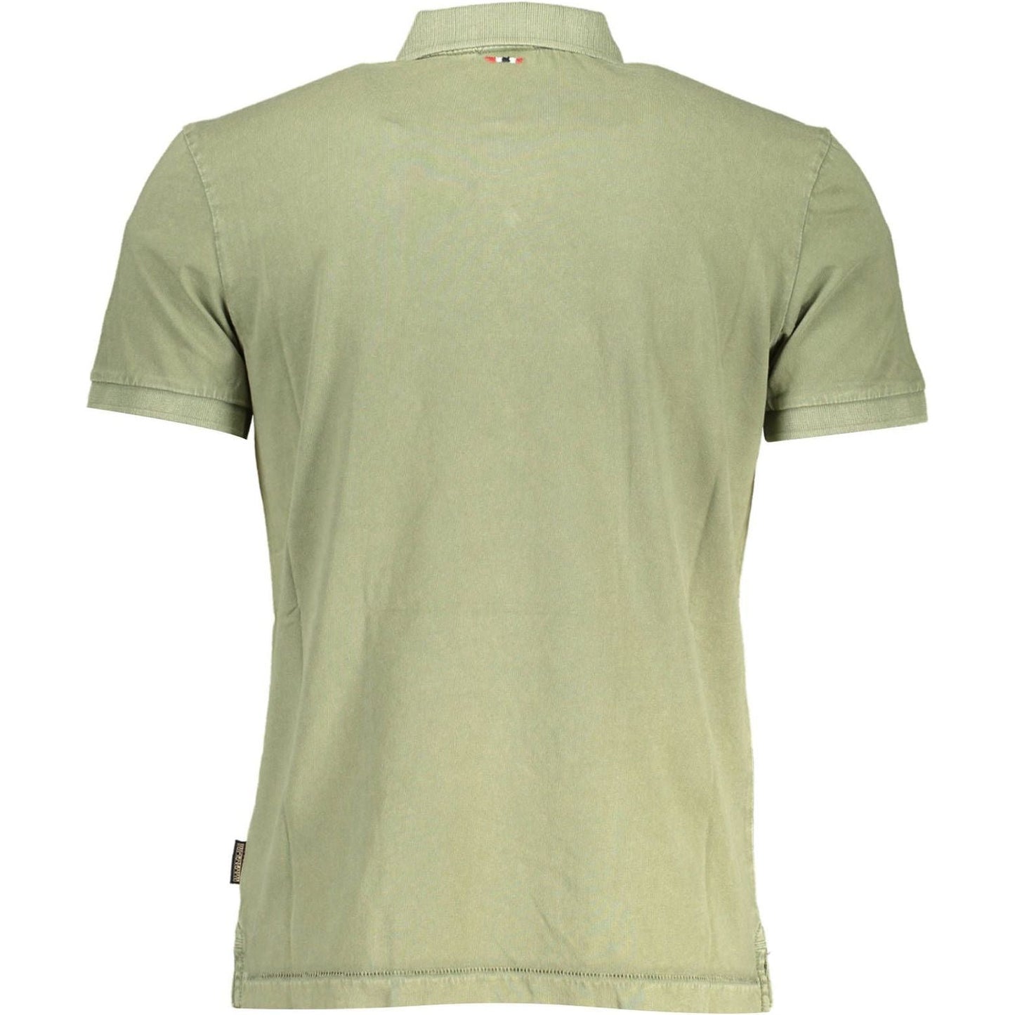 Napapijri Green Cotton Men Polo Shirt Napapijri