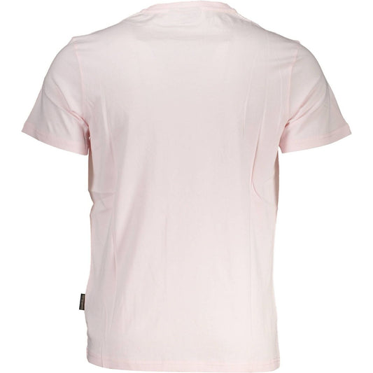 Napapijri Pink Cotton Men T-Shirt Napapijri