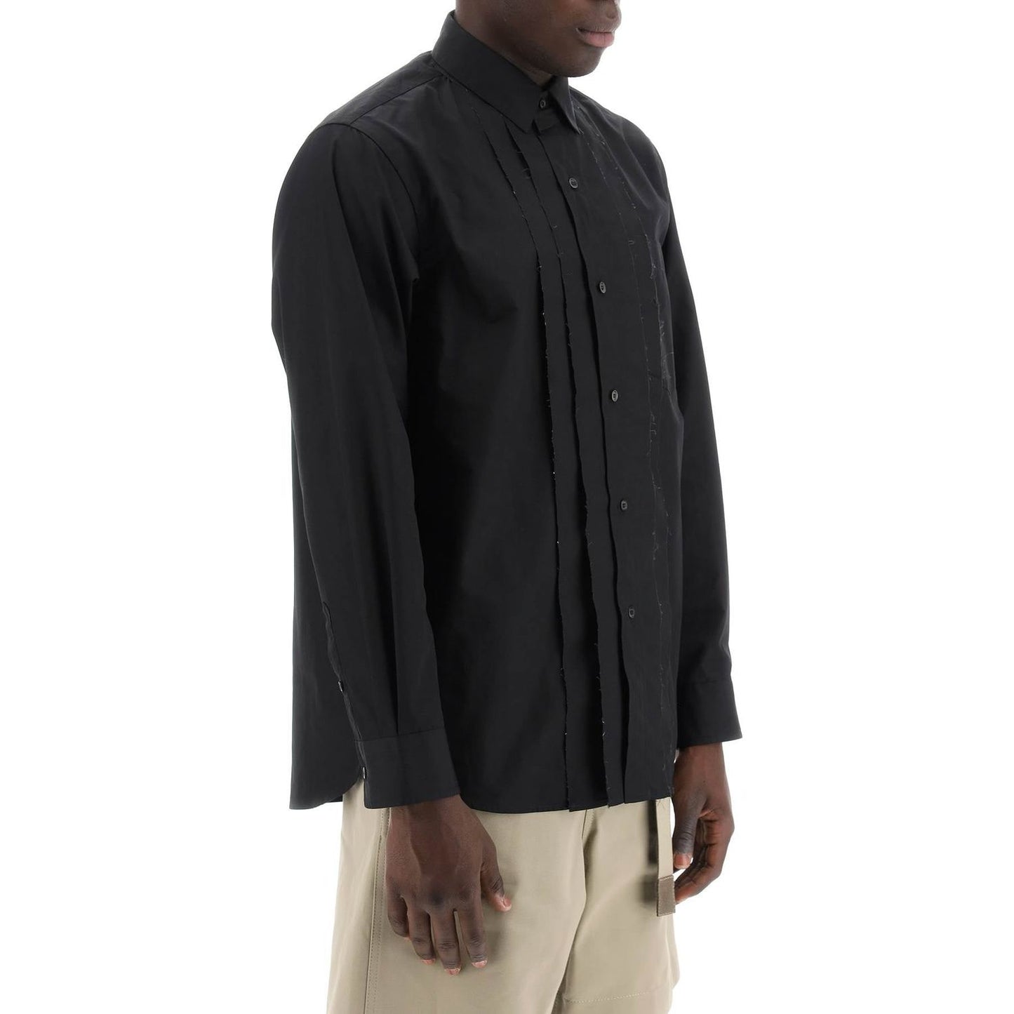 Sacai layered poplin effect shirt with Shirts Sacai