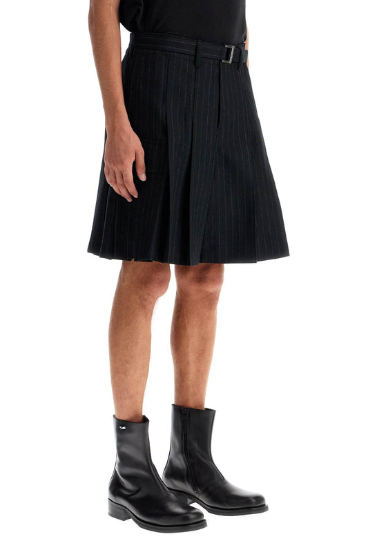 Sacai striped pleated bermuda shorts Short trousers Sacai