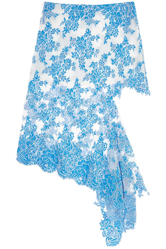 Christopher Esber asymmetrical blue floral cotton lace skirt Skirts Christopher Esber