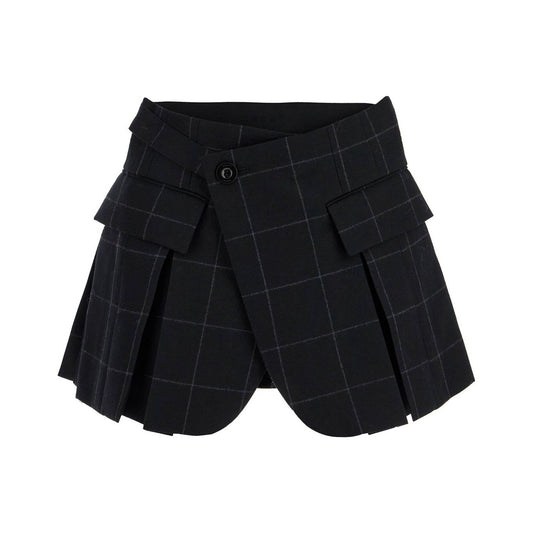 Sacai plaid wool skort with check Short trousers Sacai