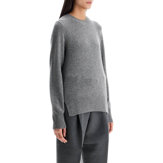 Toteme asymmetrical grey mélange cashmere sweater Knitwear Toteme